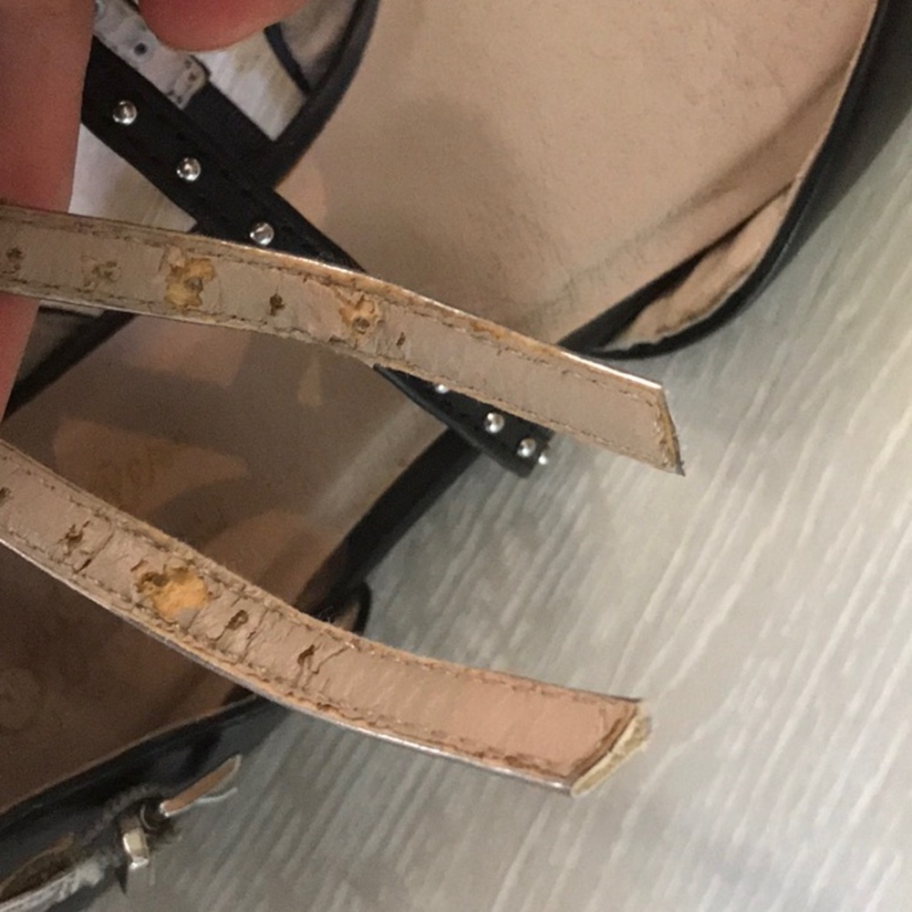 Anthropologie black leather flats w silver studs - Picture 4 of 6